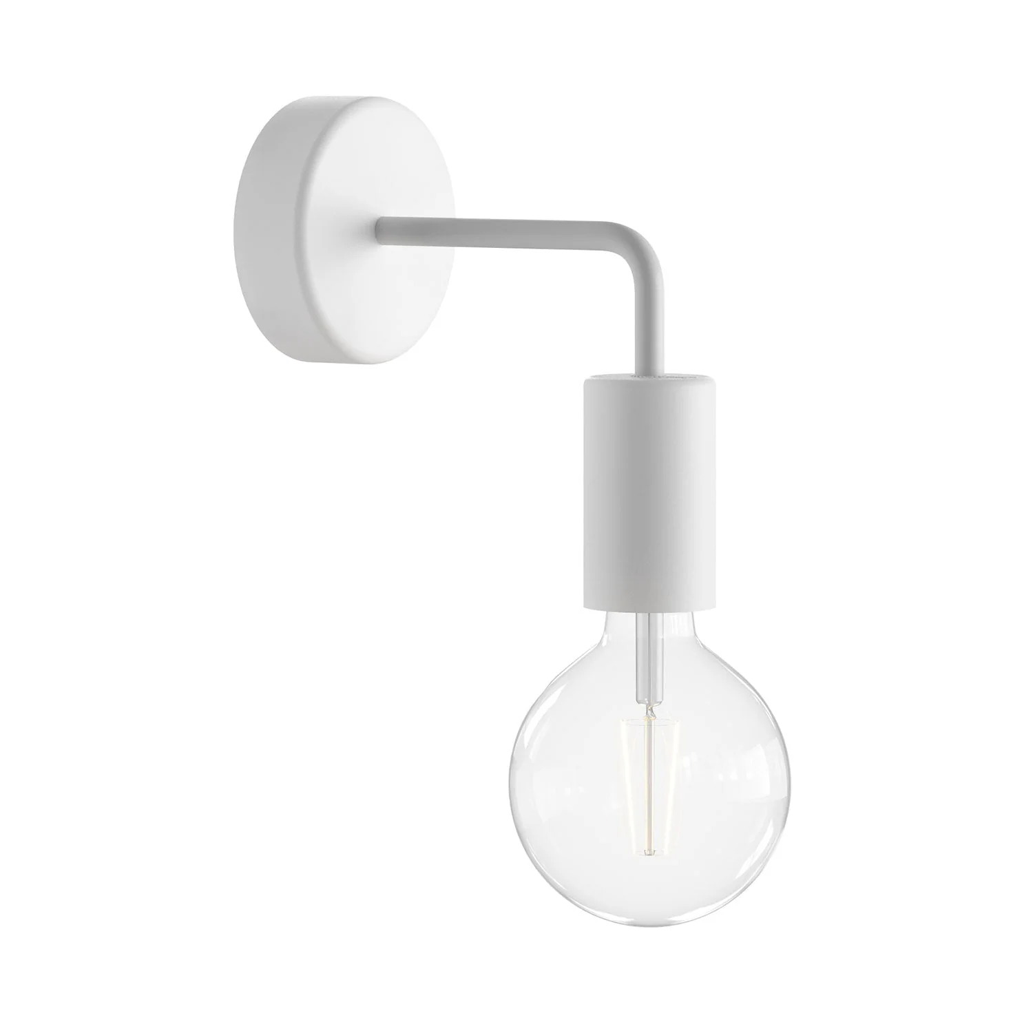 Fermaluce Modulair ELEGANT with L extension, ceiling rose and IP65 waterproof lamp holder - White