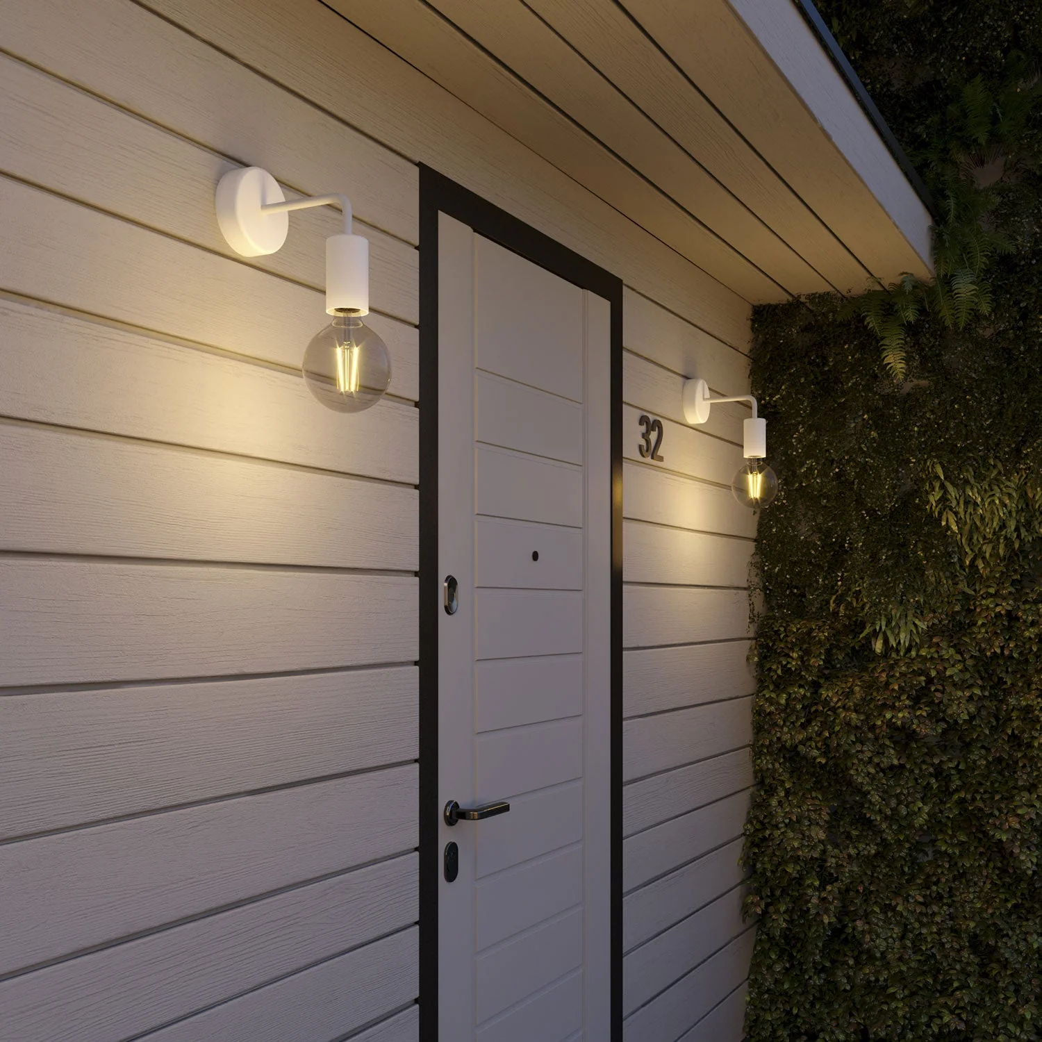 Fermaluce Modulair ELEGANT with L extension, ceiling rose and IP65 waterproof lamp holder - White - Image 2