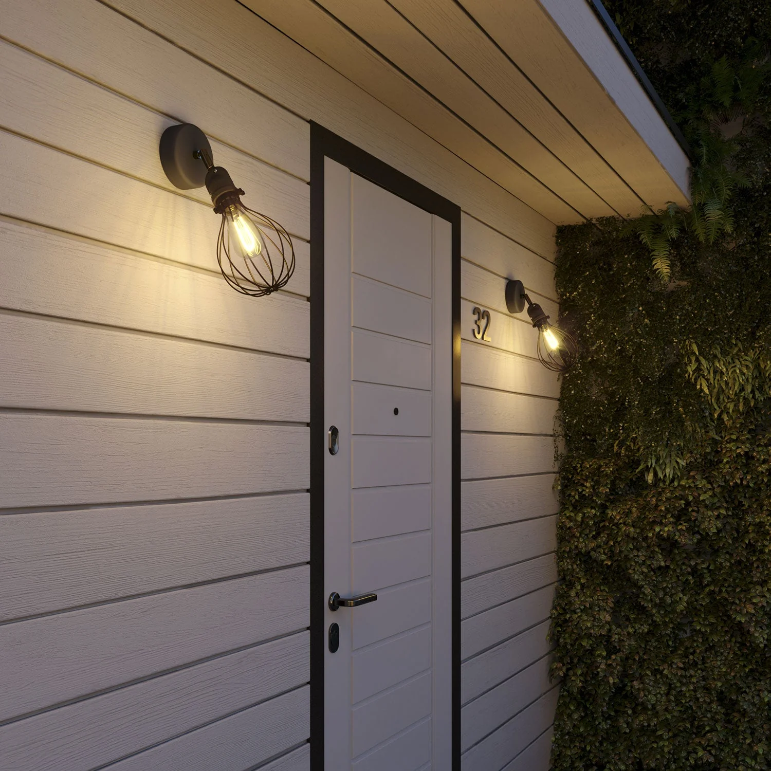 Fermaluce Modulair with adjustable joint, Drop lampshade and IP65 waterproof lamp holder – Black - Image 2