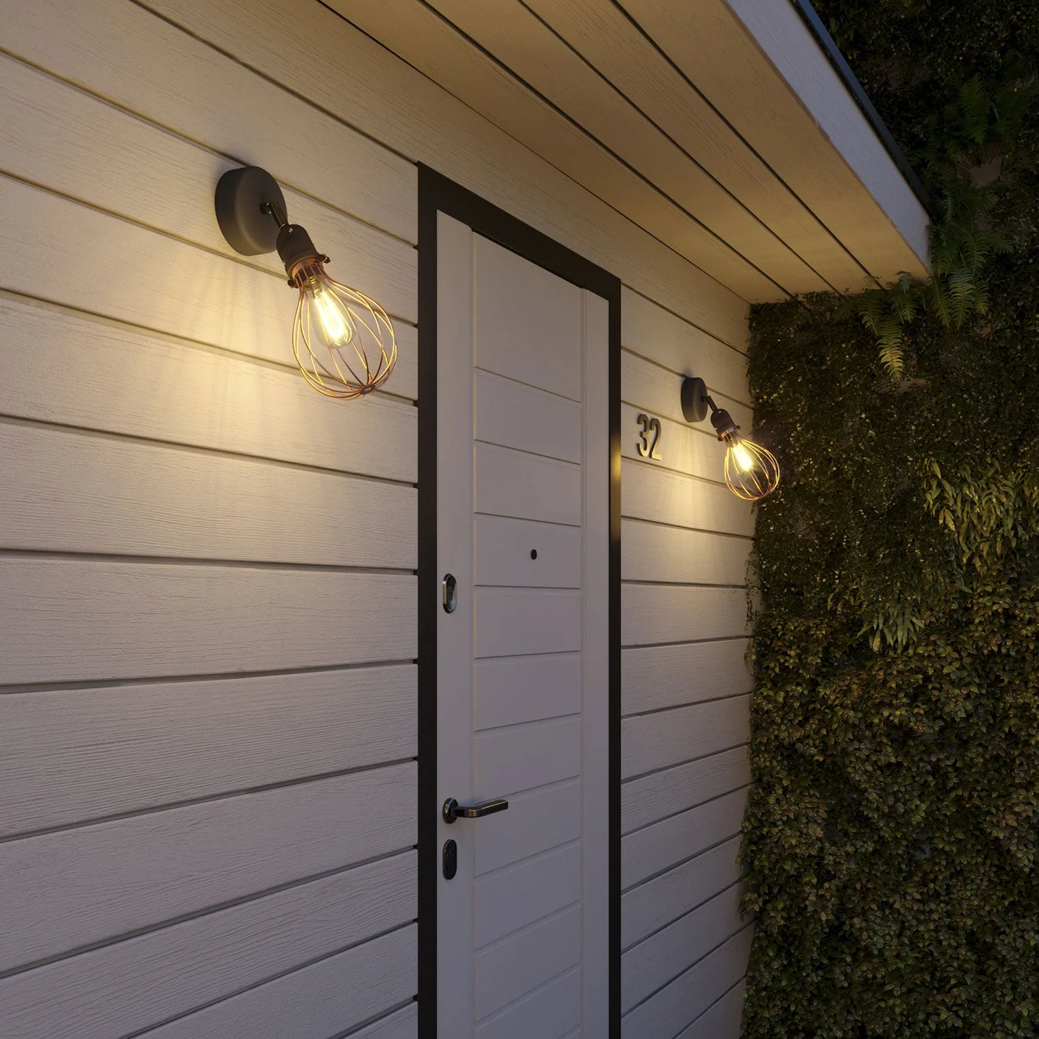 Fermaluce Modulair with adjustable joint, Drop lampshade and IP65 waterproof lamp holder - Copper - Image 2