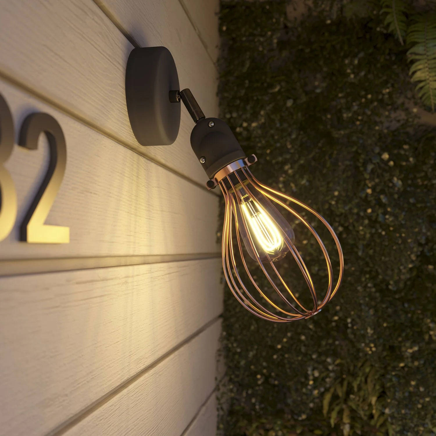 Fermaluce Modulair with adjustable joint, Drop lampshade and IP65 waterproof lamp holder - Copper - Image 3