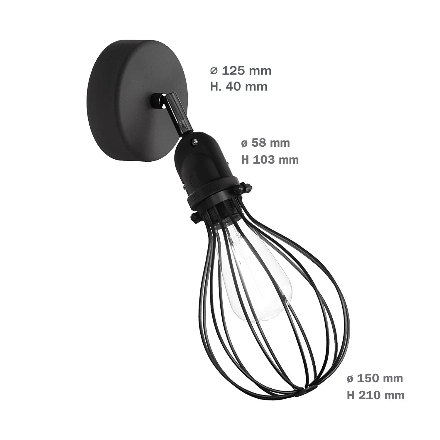 Fermaluce Modulair with adjustable joint, Drop lampshade and IP65 waterproof lamp holder - Copper - Image 6