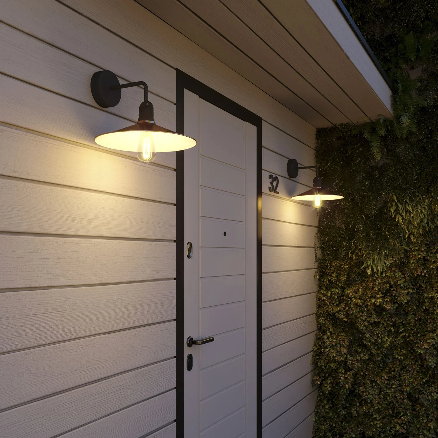 Fermaluce Modulair with L extension, Swing lampshade and IP65 waterproof lamp holder - Copper - Image 2