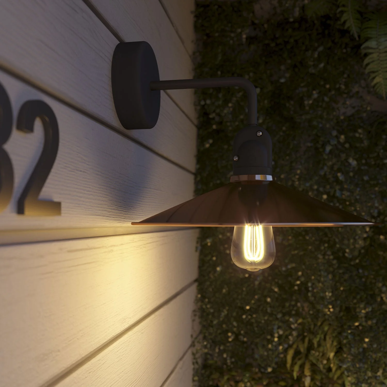 Fermaluce Modulair with L extension, Swing lampshade and IP65 waterproof lamp holder - Copper - Image 3