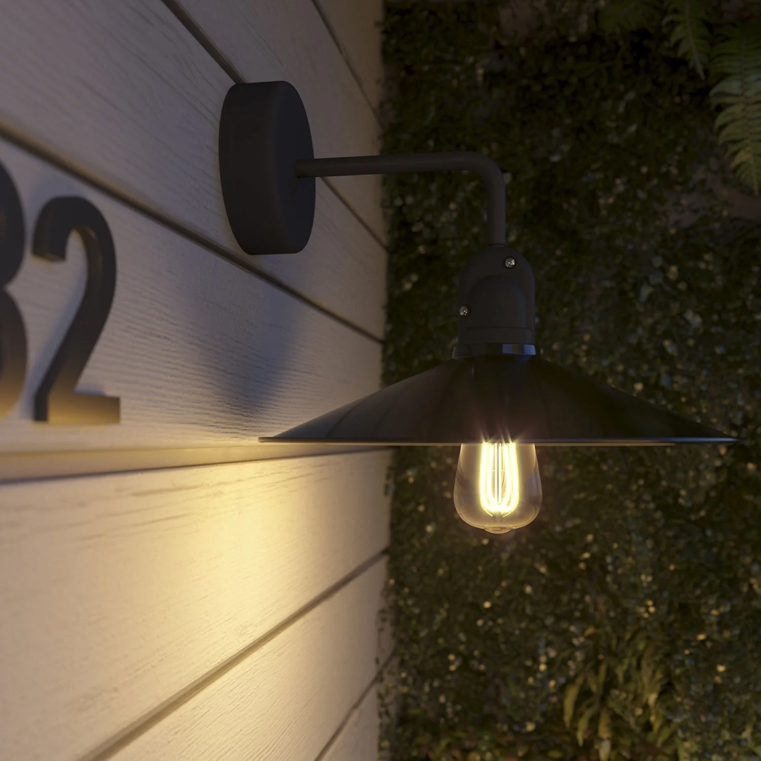 Fermaluce for Modulair lampshade with L extension, ceiling rose and IP65 waterproof lamp holder - Black - Image 3