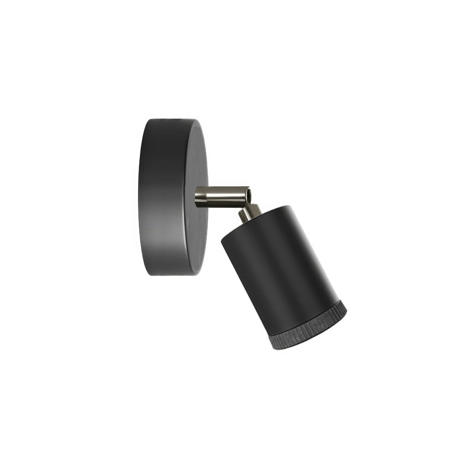 Fermaluce Mini Spotlight GU1d0, adjustable wall or ceiling lamp with joint - Black