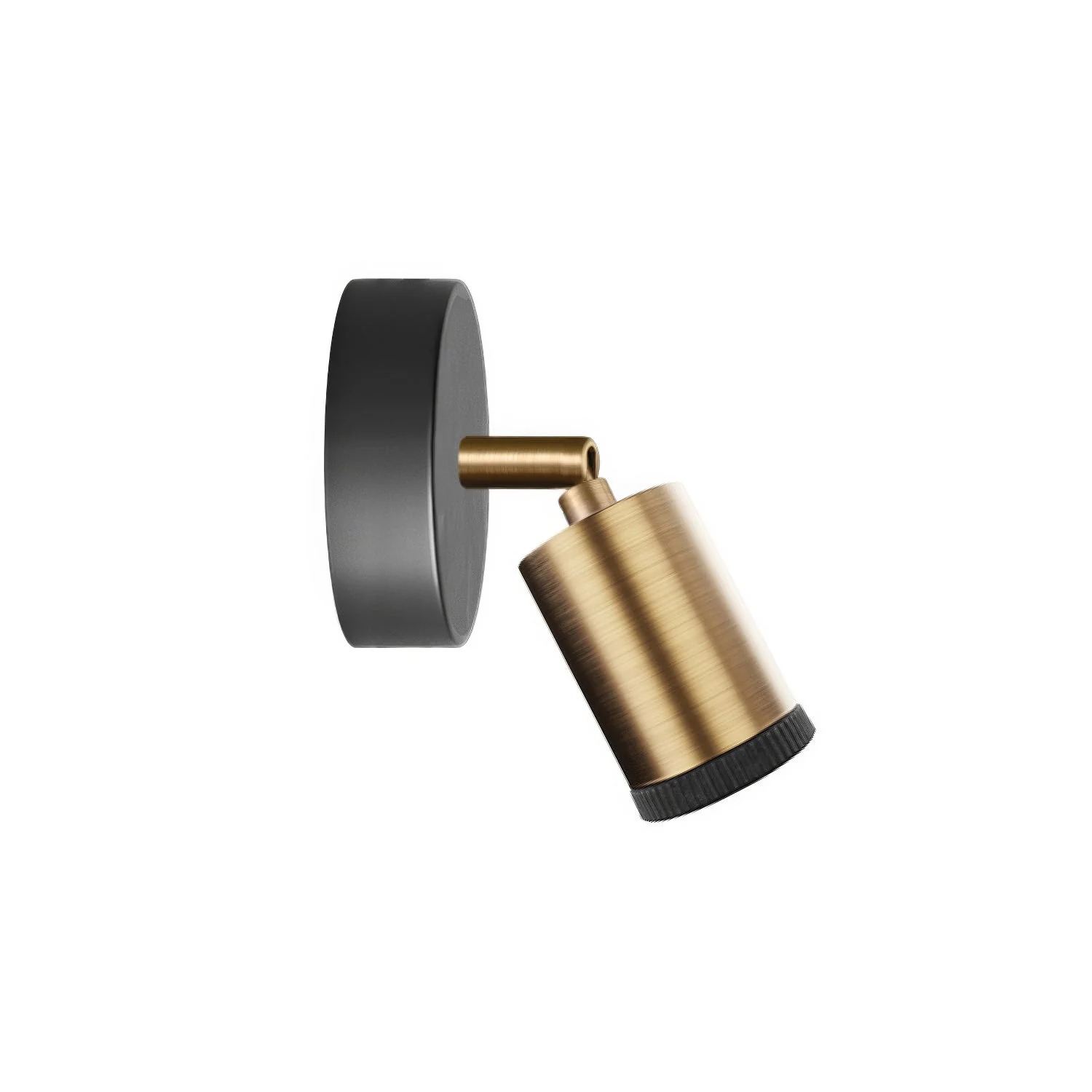 Fermaluce Mini Spotlight GU1d0, adjustable wall or ceiling lamp with joint - Satin bronze