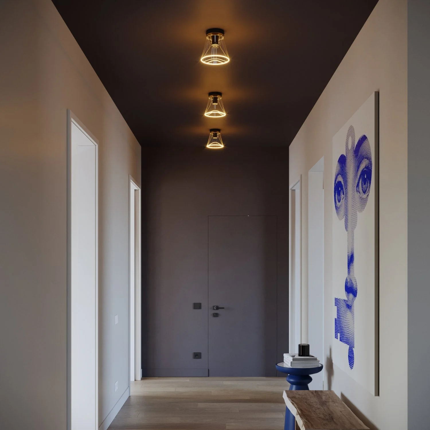 Fermaluce wall lamp Black with G01 bulb - Image 2