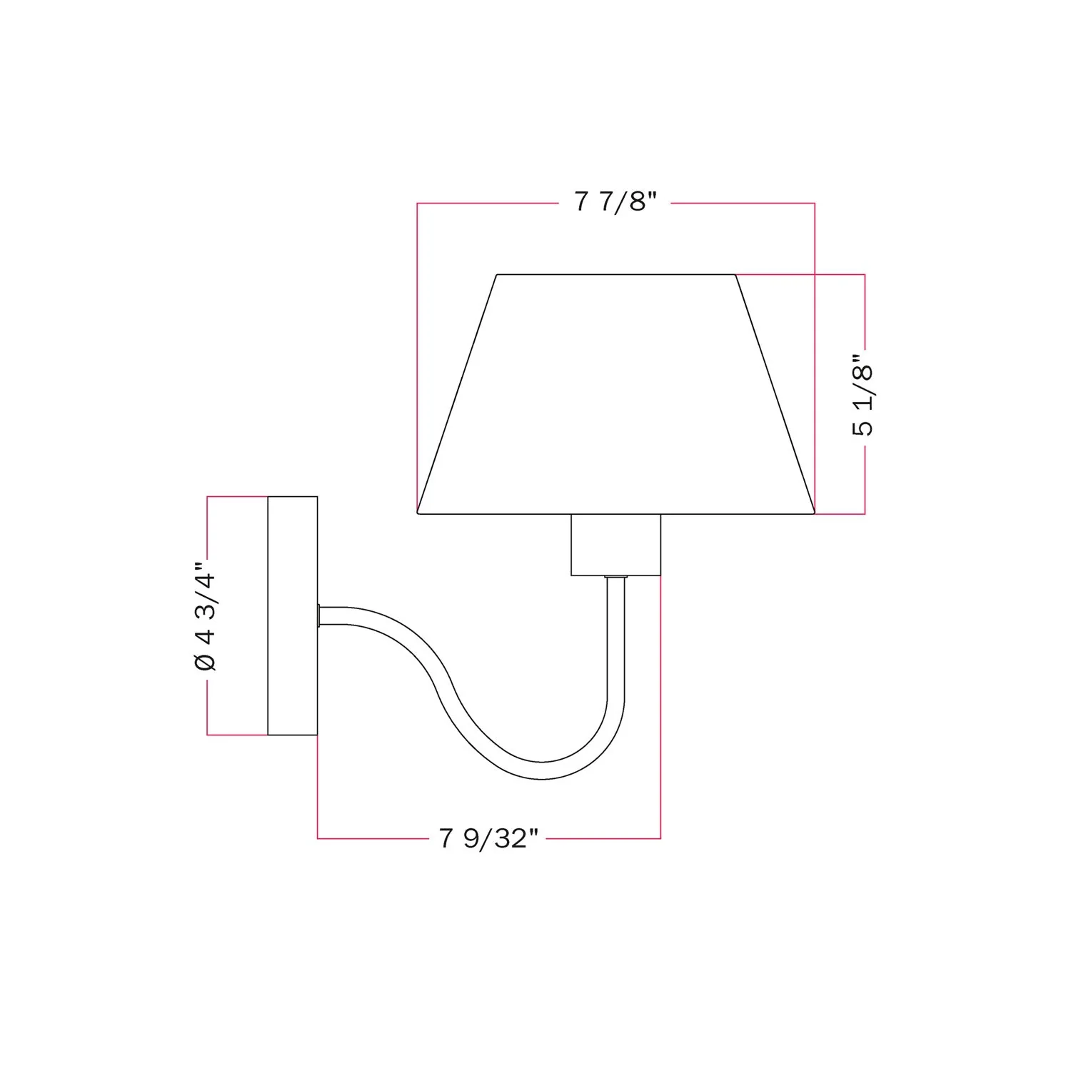 Fermaluce wall lamp with S-shaped extension and Impero lampshade - Light jute - Image 6