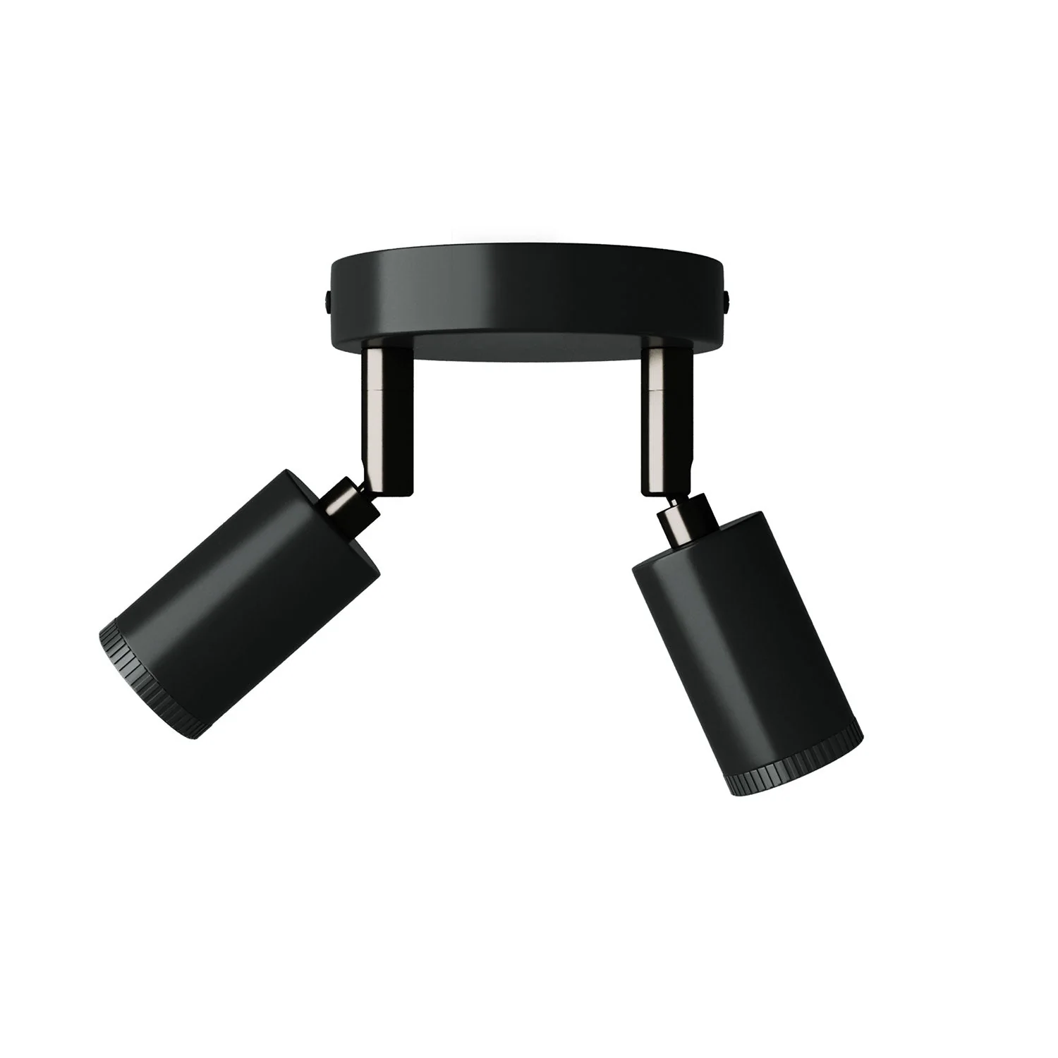 Fermaluce with 2 adjustable Mini Spotlight spotlights GU1d0 - Black