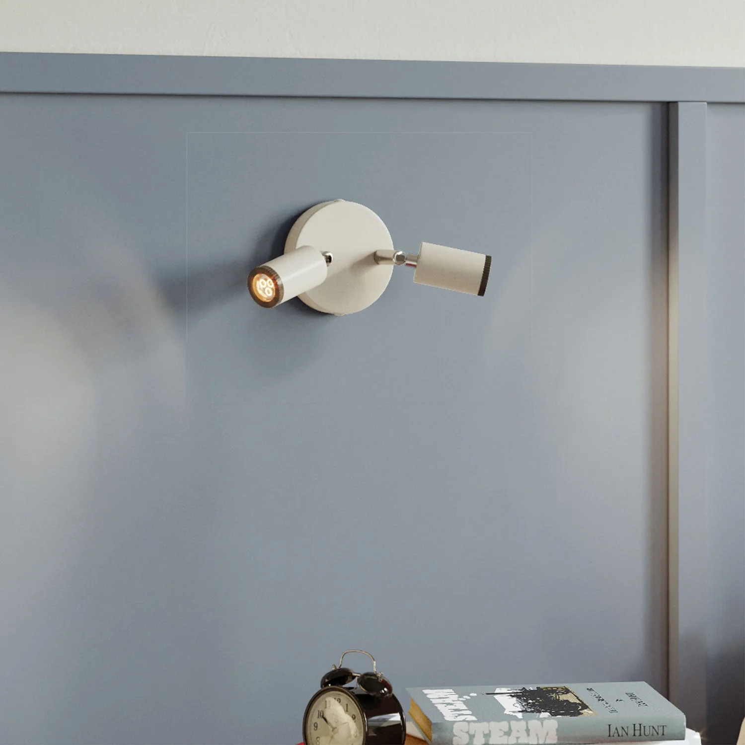 Fermaluce with 2 adjustable Mini Spotlights GU1d0 - Matt white - Image 3