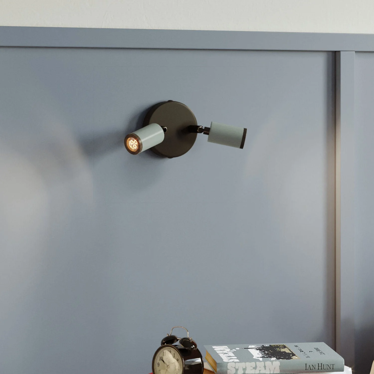 Fermaluce with 2 adjustable Mini Spotlight spotlights GU1d0 - Powder blue - Image 3