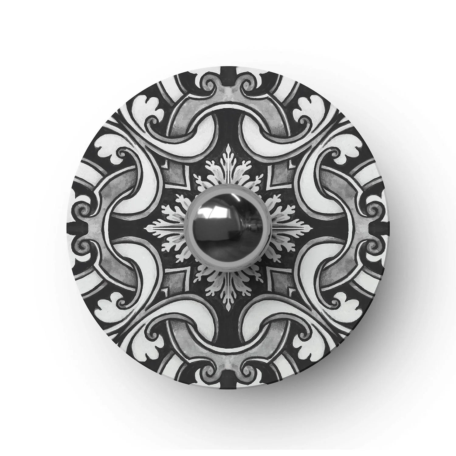 Fermaluce with Ellepì 'Maioliche' Black and White mini plate
