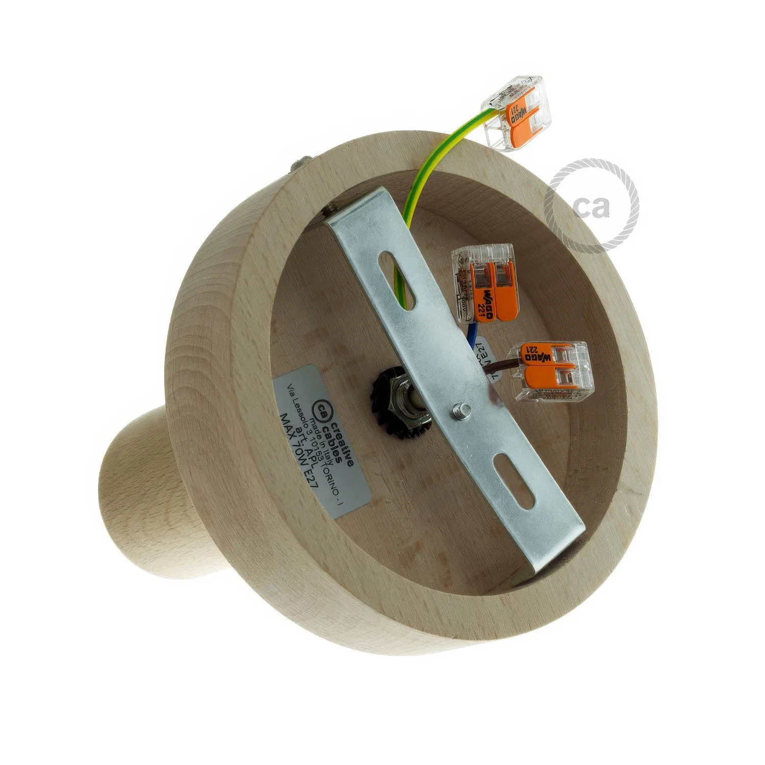Fermaluce Wood M, the painted wood flush light for your wall or ceiling - Neutral - Image 4