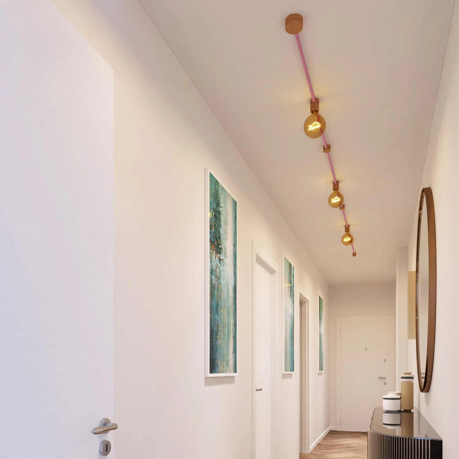 Filé Linear Kit System - with 5 m CM16 cable for string light and 7 wooden components for interiors - Image 2