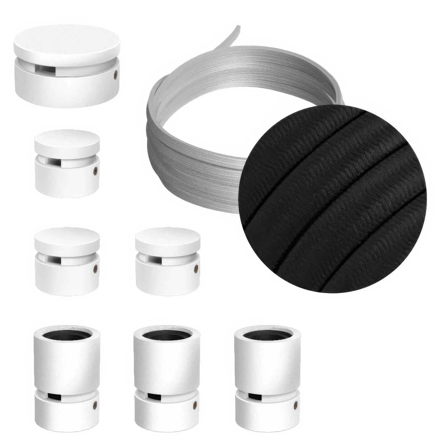 Filé Linear Kit System - with 5 m CM04 cable for string light and 7 white painted wooden components for interiors