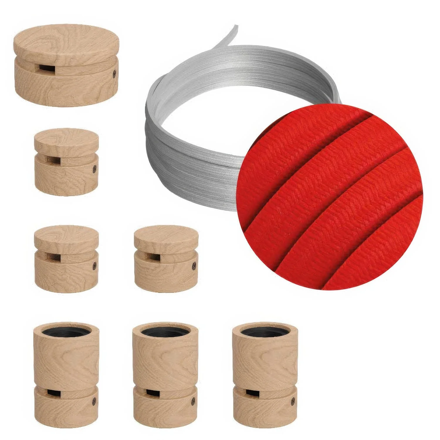 Filé Linear System Kit - with 5m CM09 cable for string light and 7 wooden components for interiors