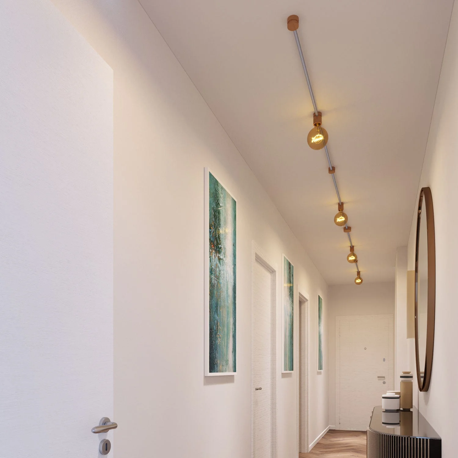 Filé Symmetric Kit System - with 5 m CZ04 string light cable and 9 wooden components for interiors - Image 2