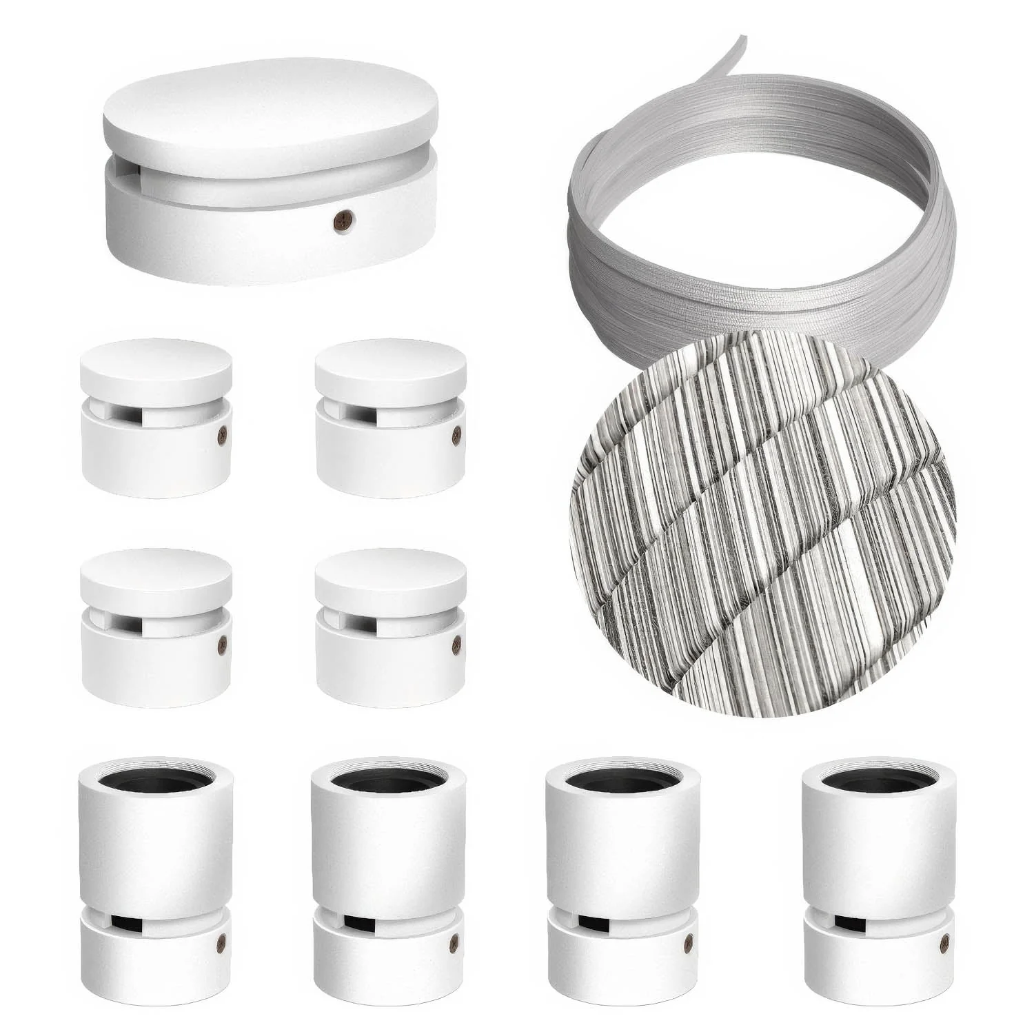 Filé Symmetric Kit System - with ECC37 cable of 5 m for string light and 9 painted wood components for indoor use