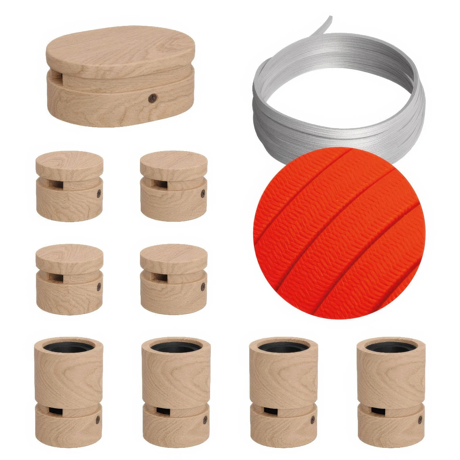 Filé Symmetric Kit system - with 5 m CF15 cable for string light and 9 wooden components for interiors