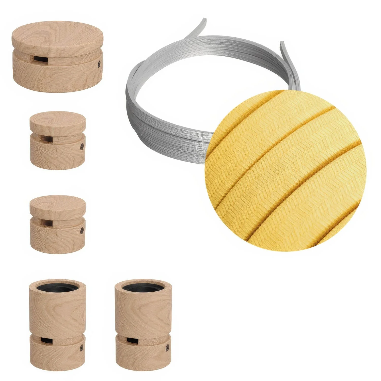 Filé Wiggle Kit System - with 3 m CM10 cable for string light and 5 wooden components for interiors