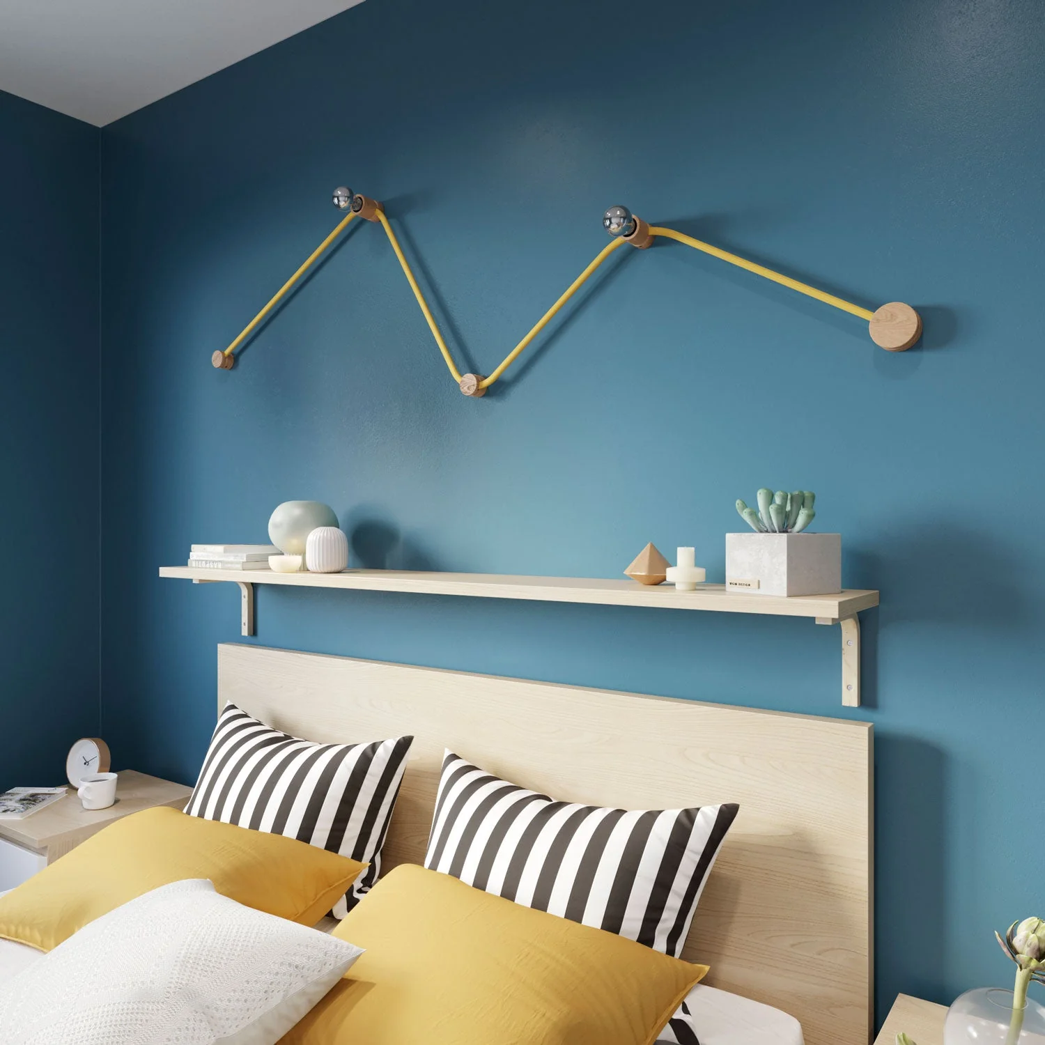 Filé Wiggle Kit System - with 3 m CM10 cable for string light and 5 wooden components for interiors - Image 2
