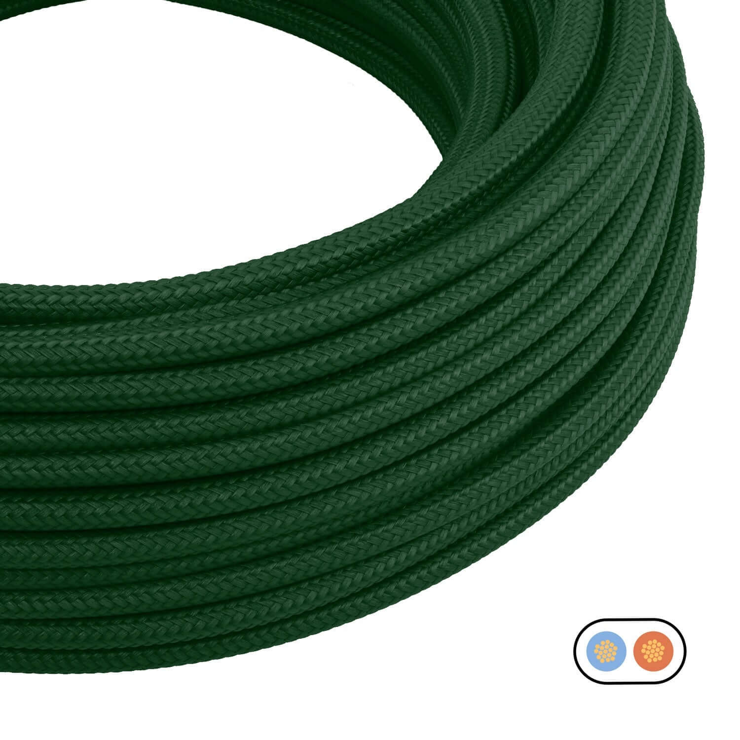 Glossy Forest Green flat electric cable - PM21 - Image 2