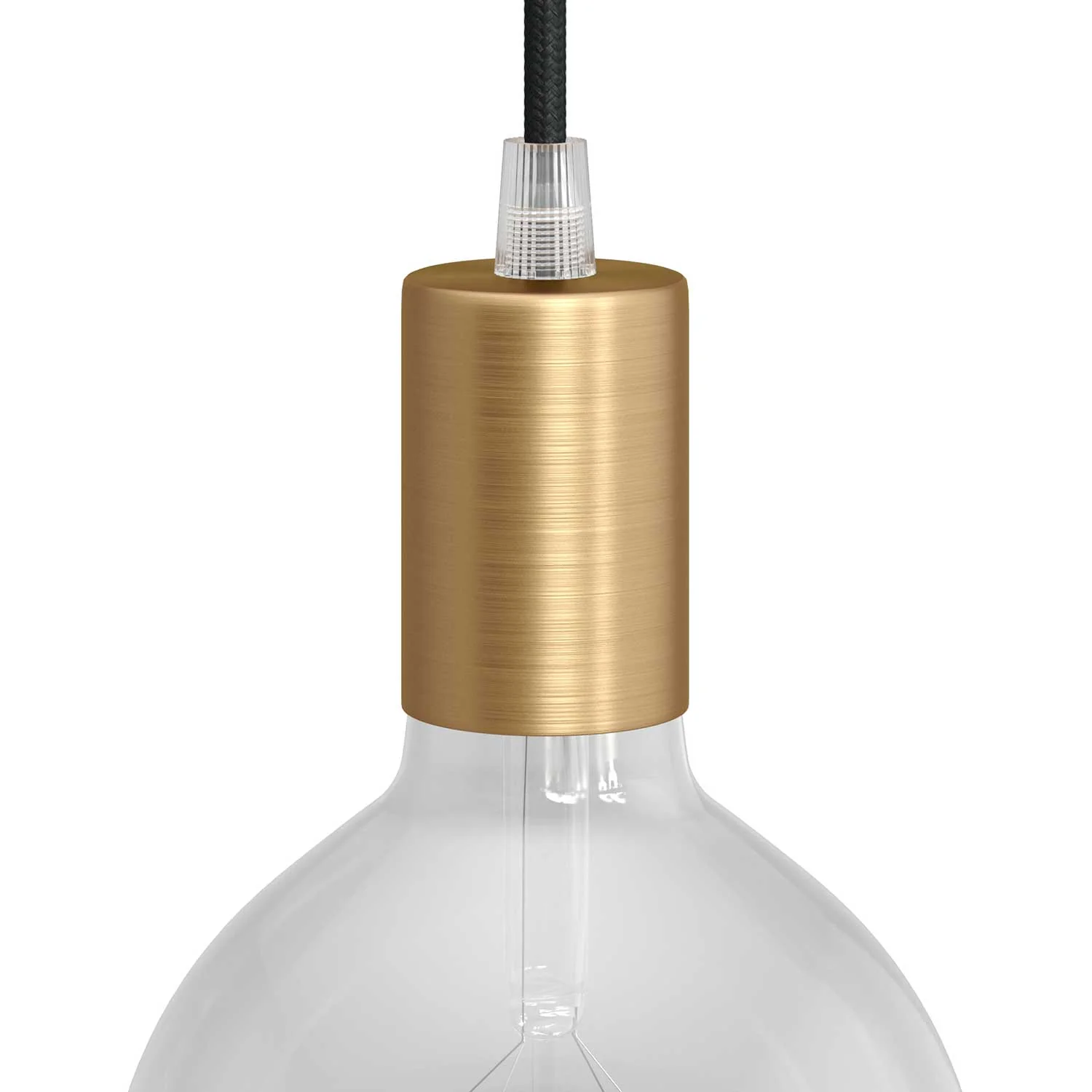 Flat Top Metal UL E26 light bulb socket kit – Brushed Bronze