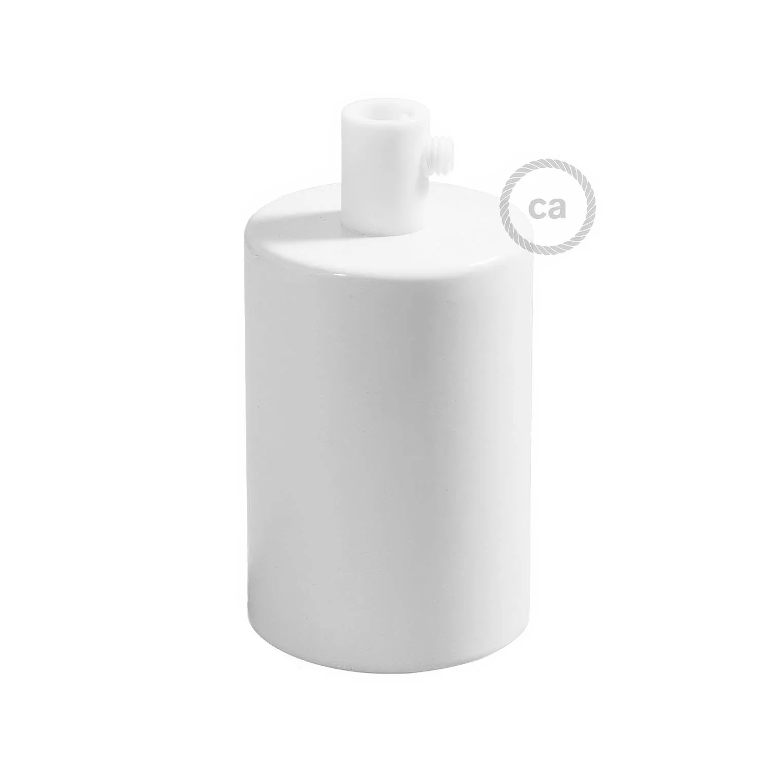 Flat Top Metal UL E26 light bulb socket kit - Glossy White - Image 6