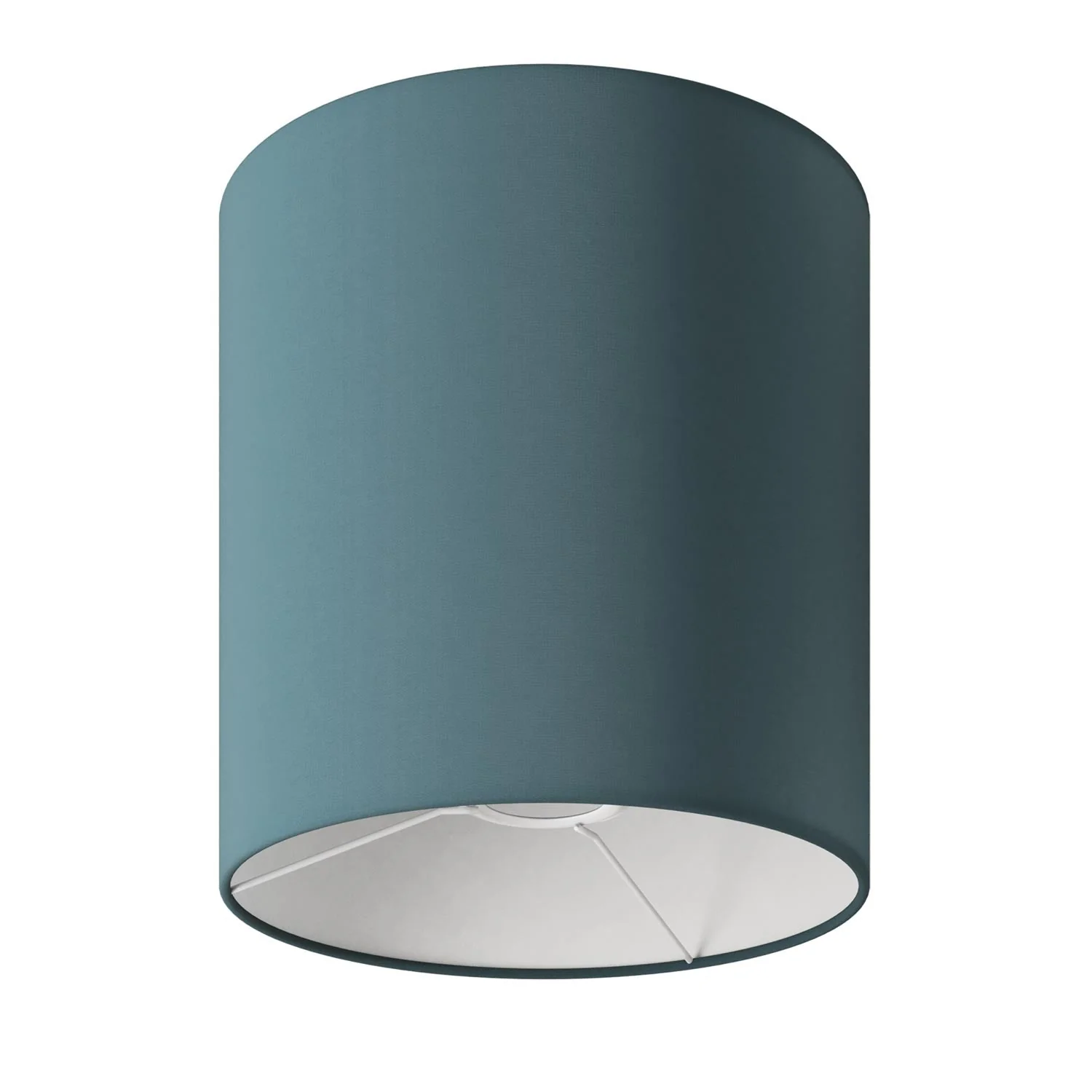 MAG-Y floor lamp with round metal base, Cylindro M lampshade and UK plug - Matt white - Image 4