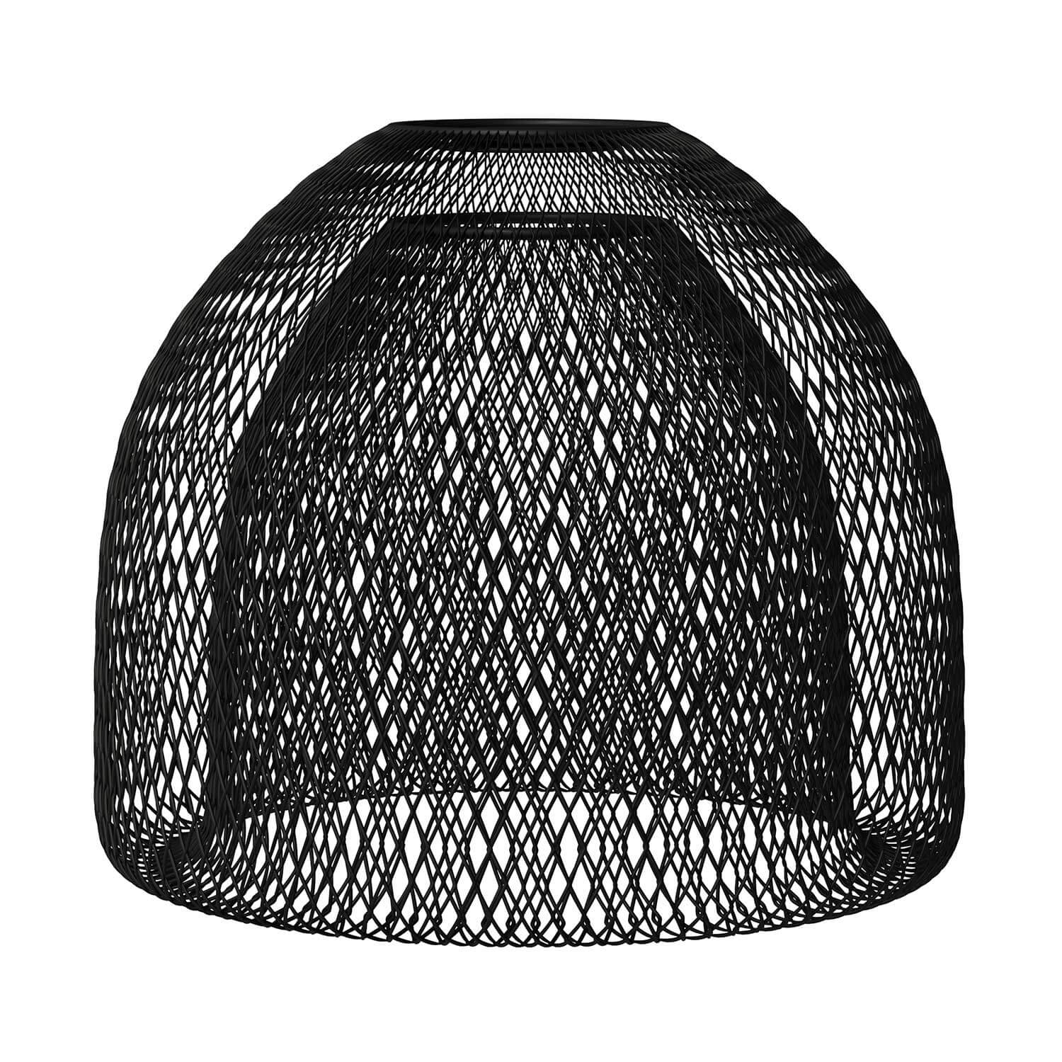 GhostBell XL metal lampshade cage with E27 fitting - Black - Image 3