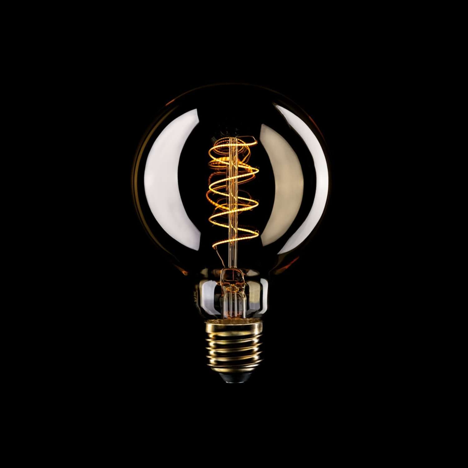 LED Light bulb Gold Carbon Line spiral filament Globe G95 4W 250Lm E27 1800K Dimmable - C06 - Image 2