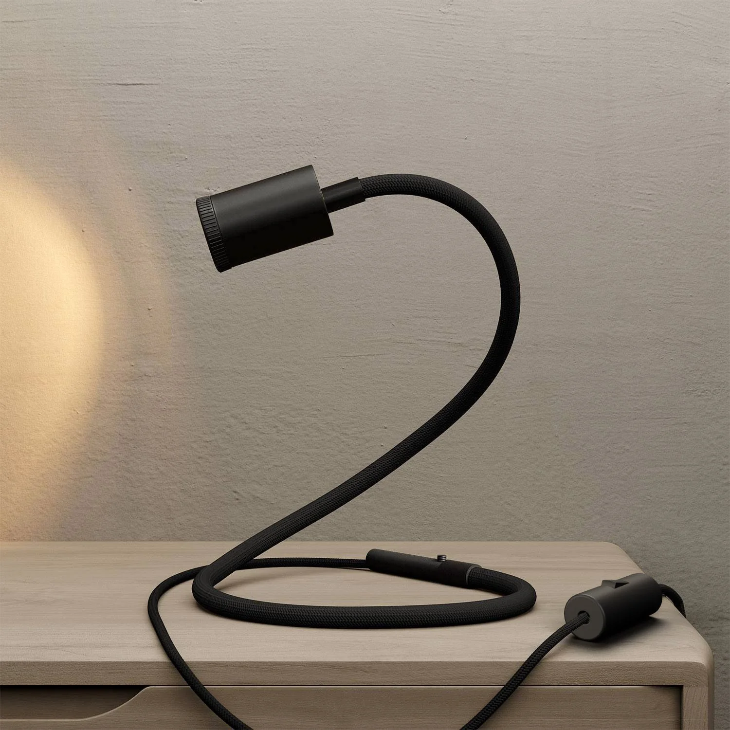 GU1d-one Adjustable lamp without base with mini LED spotlight – Black - Image 2
