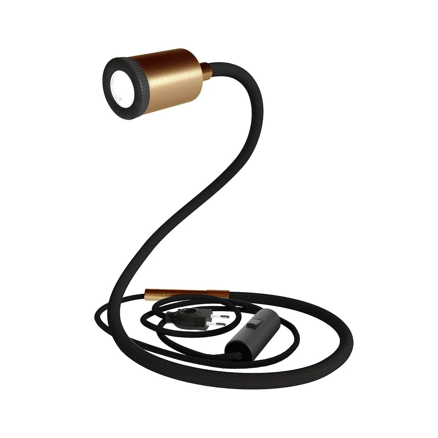 GU1d-one Adjustable lamp without base with mini LED spotlight - Satin bronze