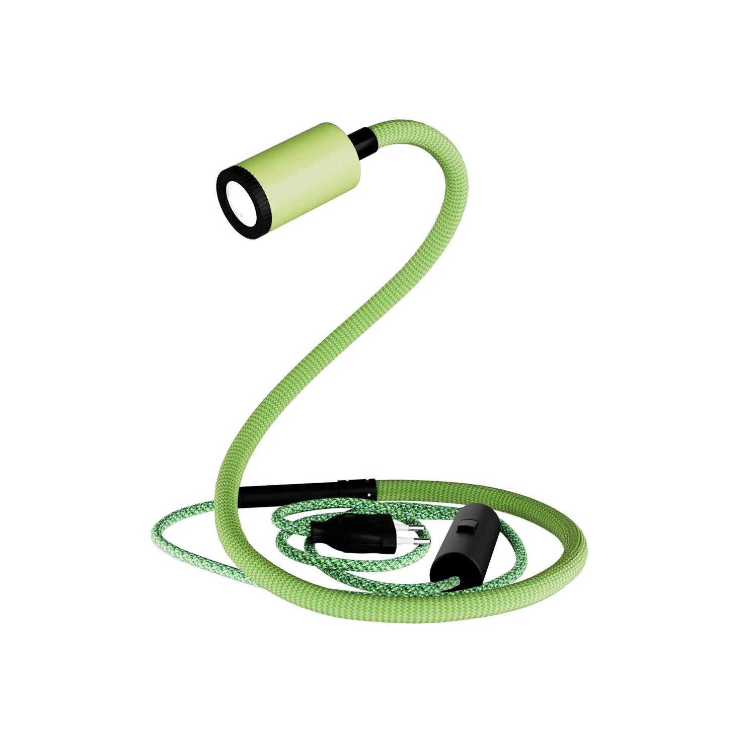 GU1d-one Pastel Adjustable lamp without base with mini LED spotlight – Meadow green