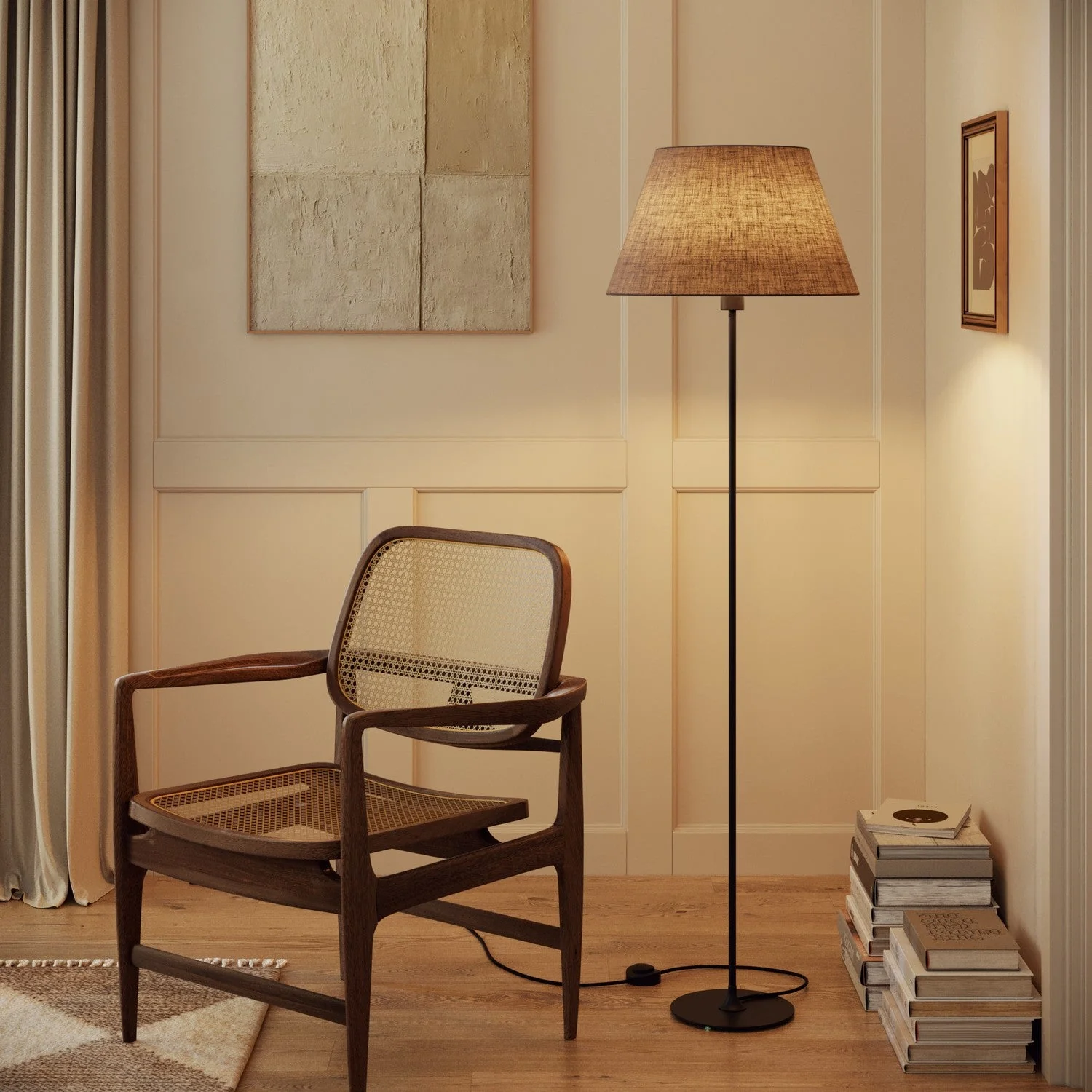 Lampshade Empire L for table lamp or wall sconce with E27 socket - Made in Italy - Camelot Brown - Image 2