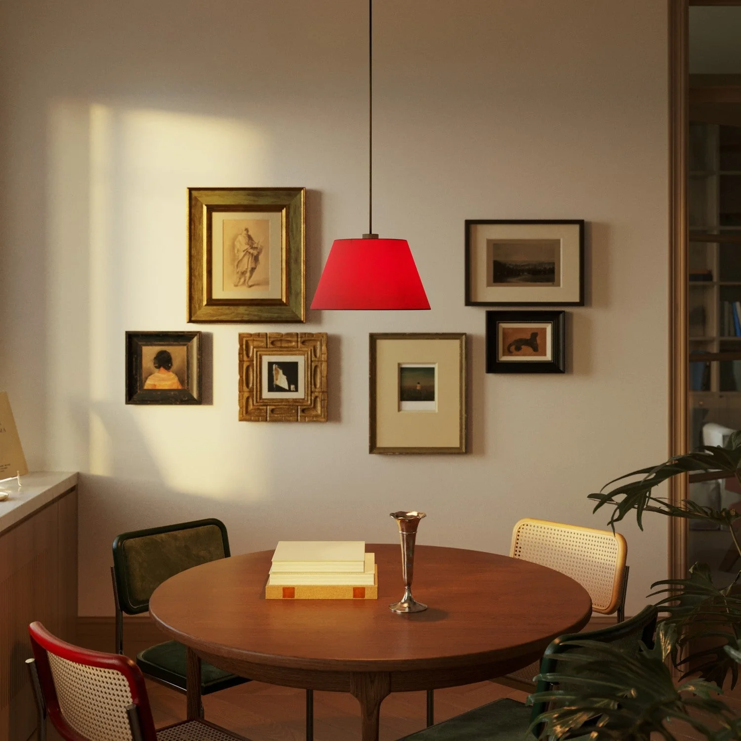 Impero Lampshade M for pendant with E27 fitting - Made in Italy - Teletta Red - Image 2