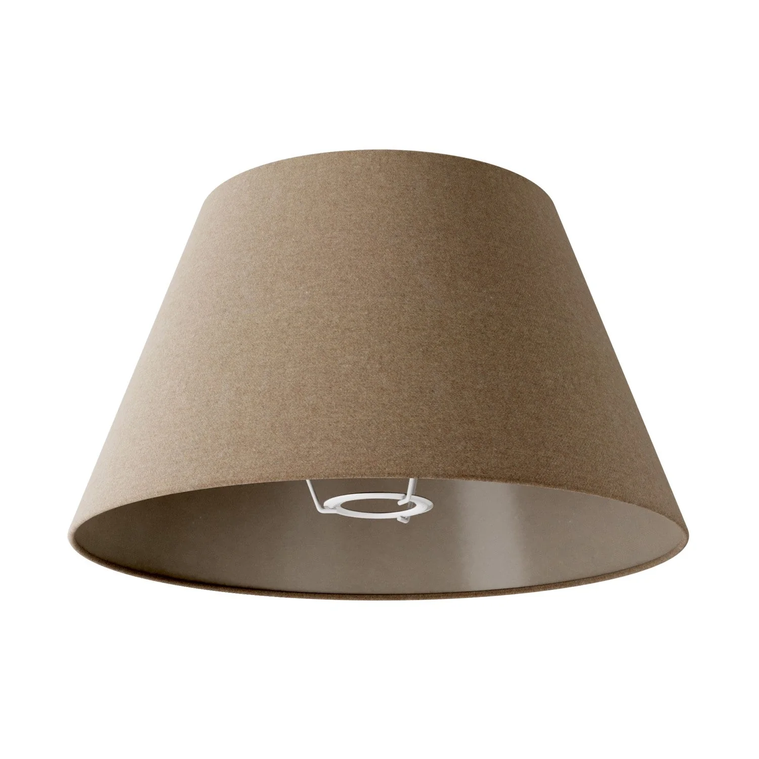 Impero M Lampshade in fabric for floor lamp with E27 fitting - Made in Italy - Brown Wool