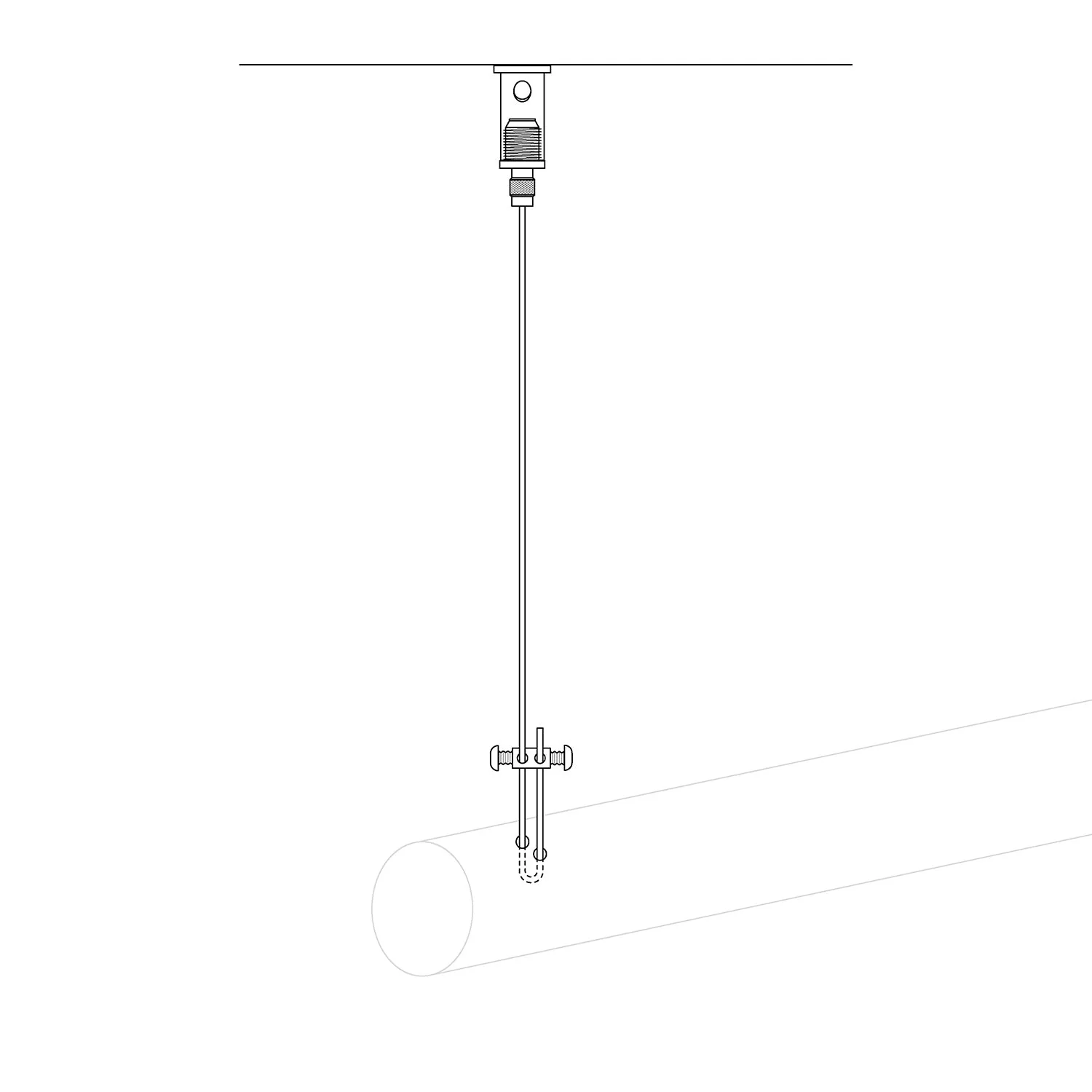 Independent suspension kit: Ceiling tensioner, 3m steel Cord and cord clamp - Image 5