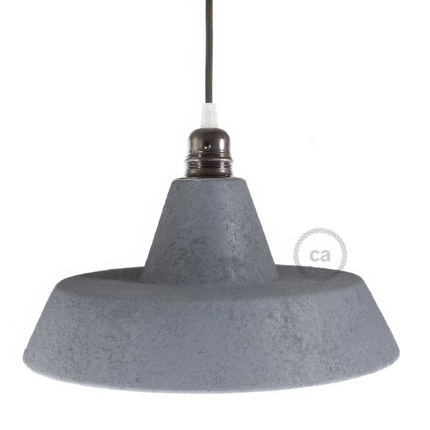 Industrial lampshade in ceramic for pendant - Made in Italy - Cement effect