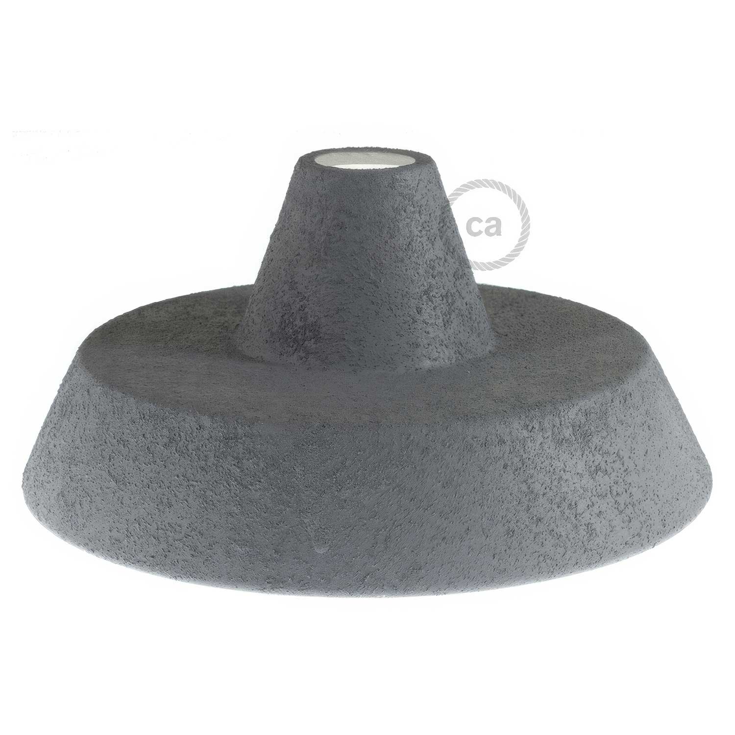 Industrial lampshade in ceramic for pendant - Made in Italy - Cement effect - Image 3