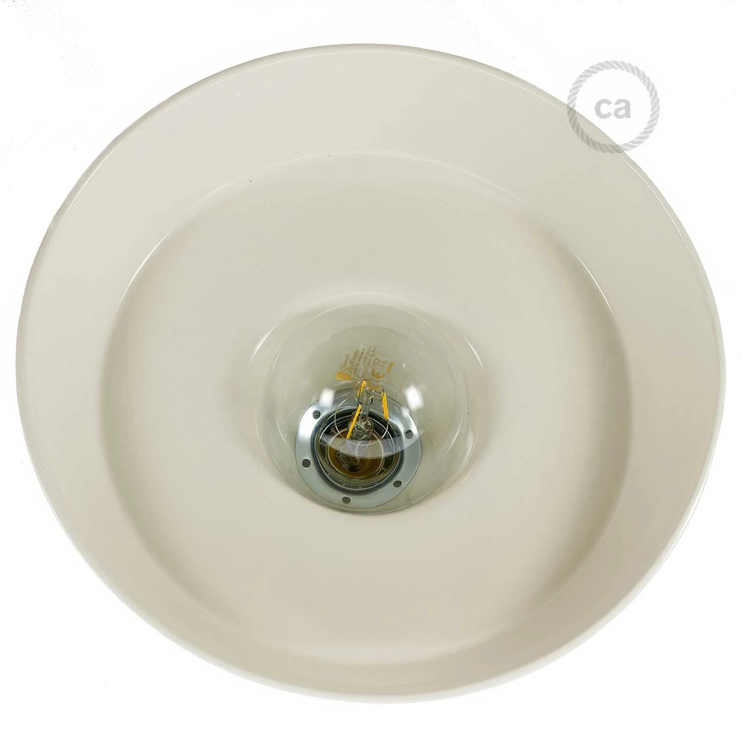 Industrial lampshade in ceramic for pendant - Made in Italy - Cement effect - Image 4