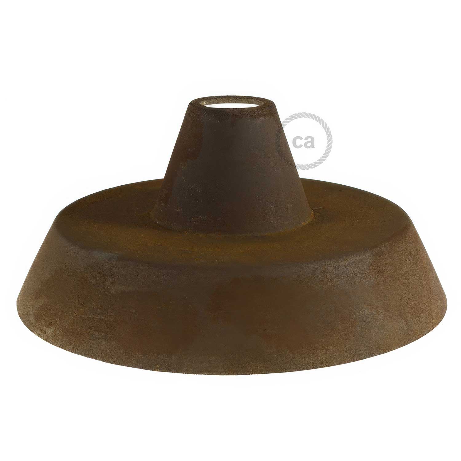 Industrial ceramic lampshade for pendant - Made in Italy - Corten effect - Image 3