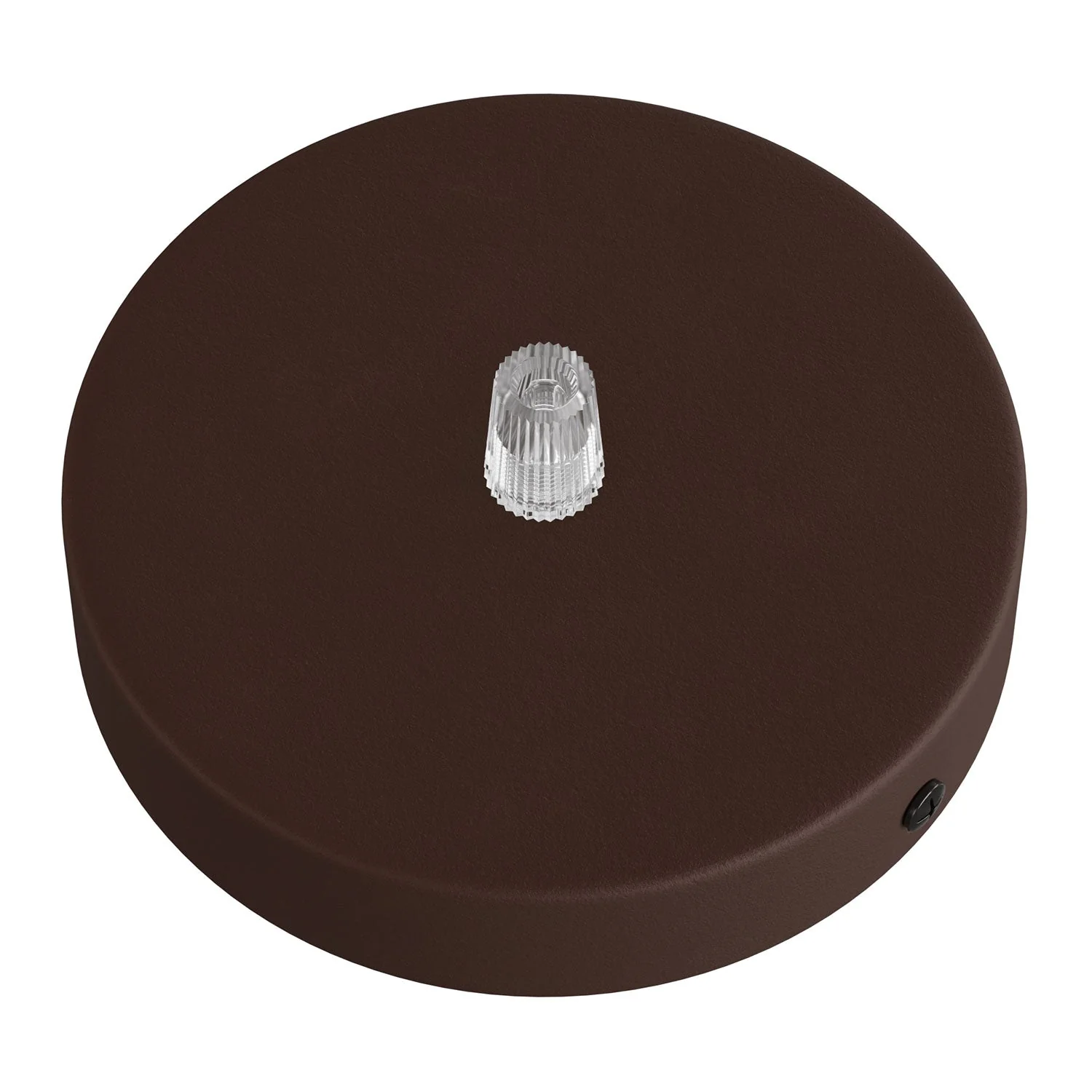 Cylindrical ceiling rose kit in metal - Dark painted rust - Image 2