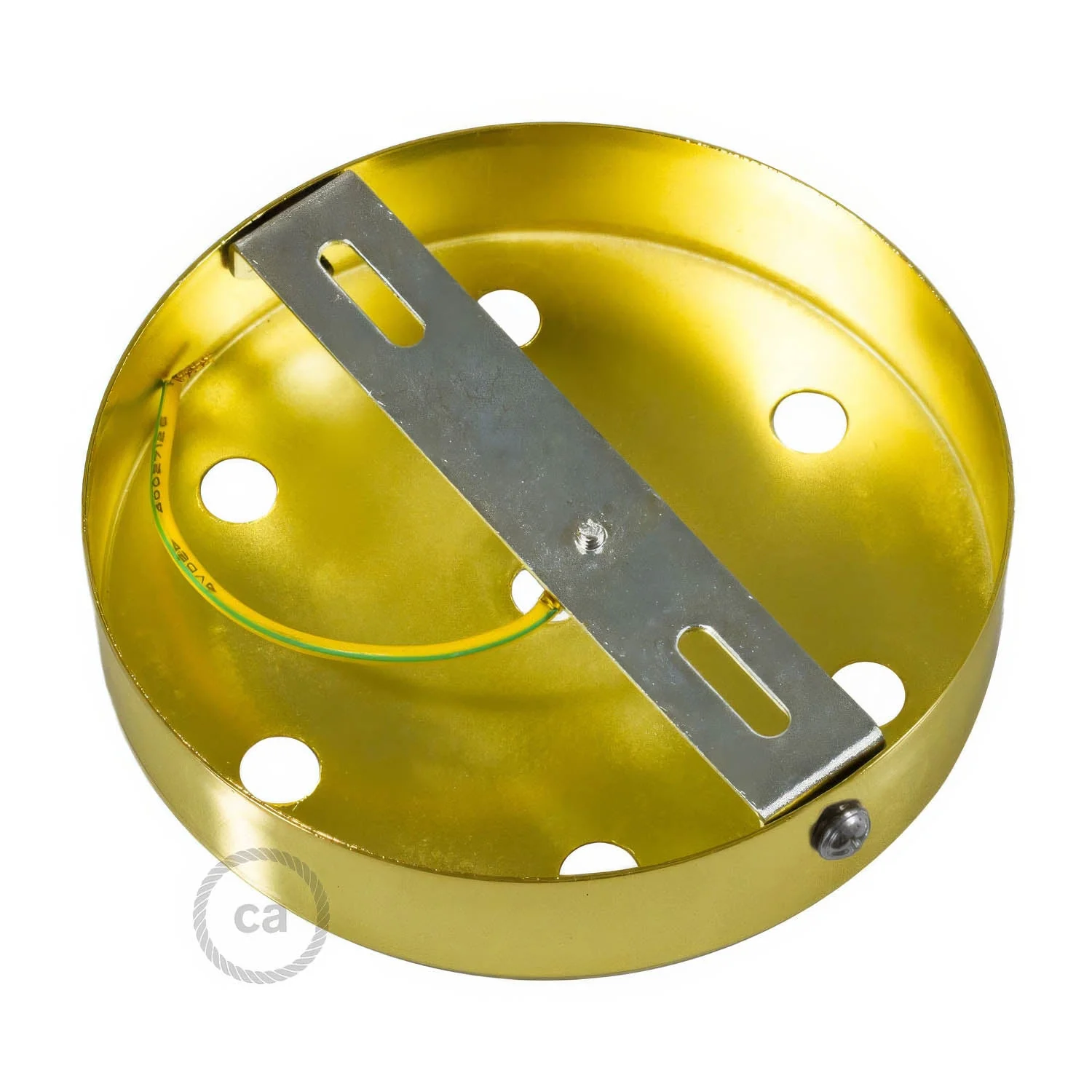 Cylindrical metal ceiling rose kit with 7 holes – Satin bronze - Image 4