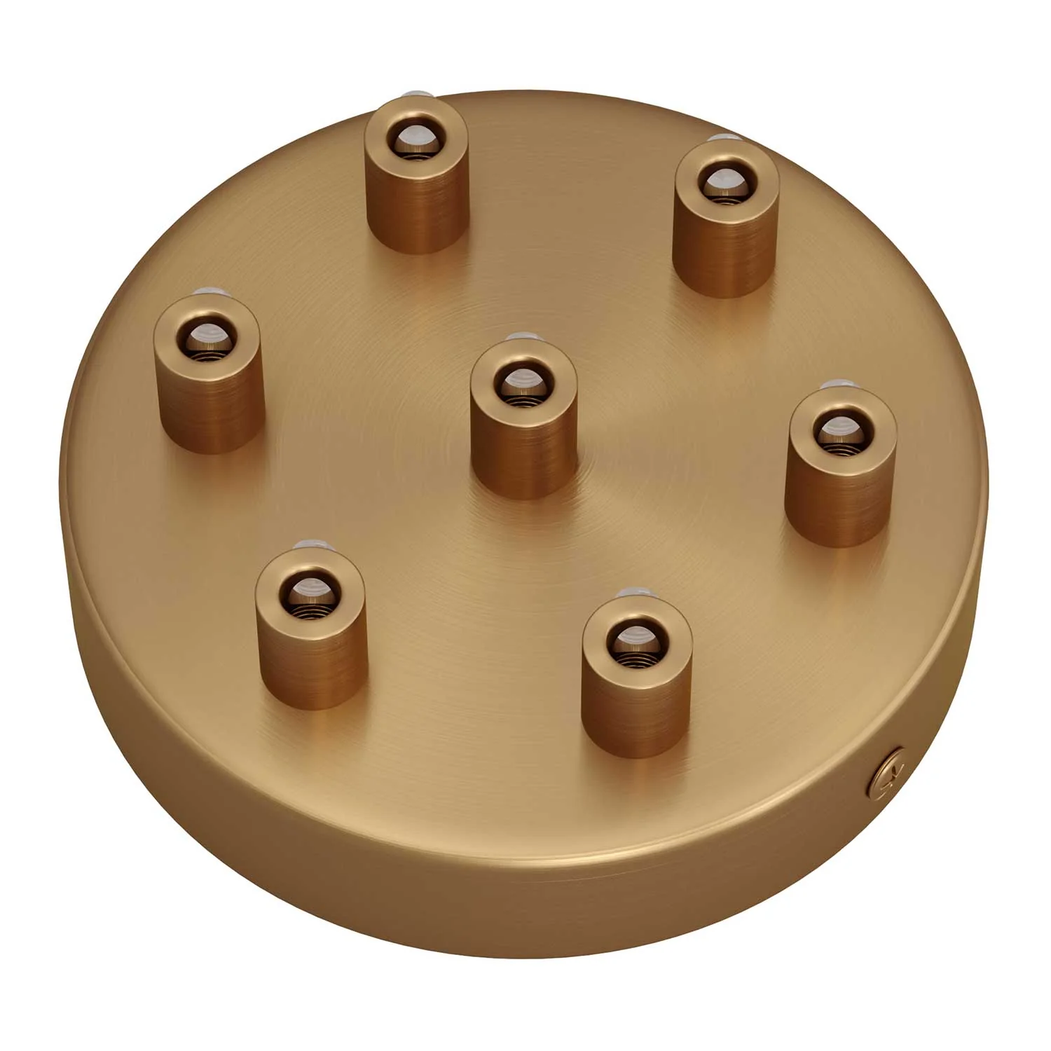 Cylindrical metal ceiling rose kit with 7 holes – Satin bronze - Image 7