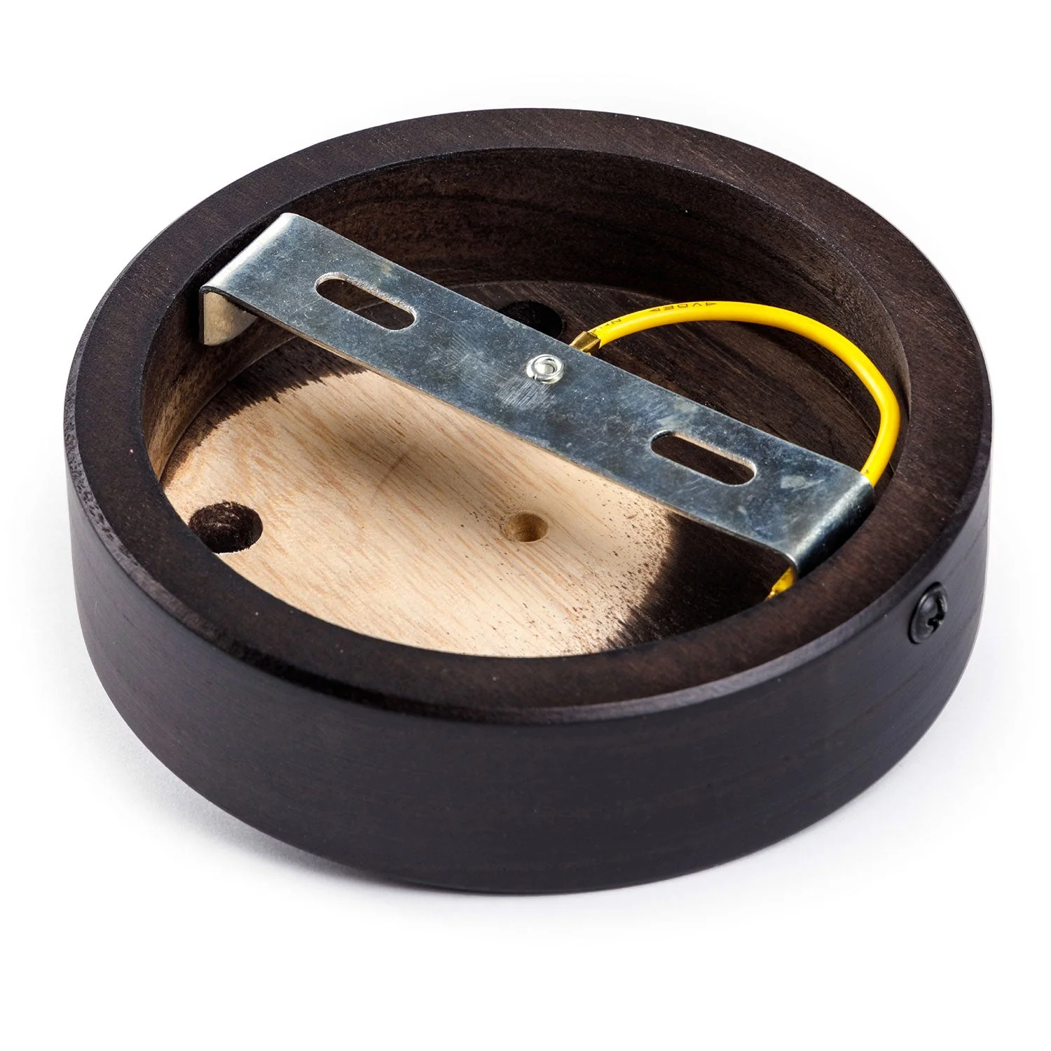 4-hole cylindrical wooden ceiling rose kit - Wengé effect - Image 4