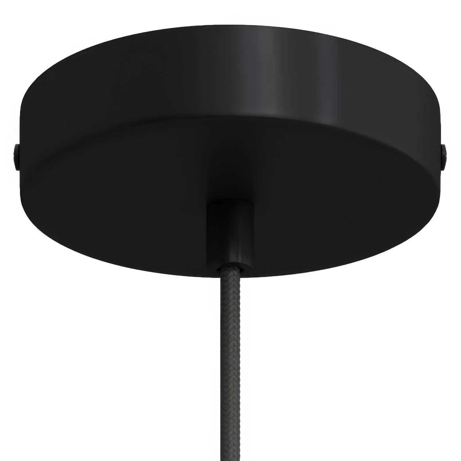 Cylindrical ceiling rose kit in metal - Black - Image 6