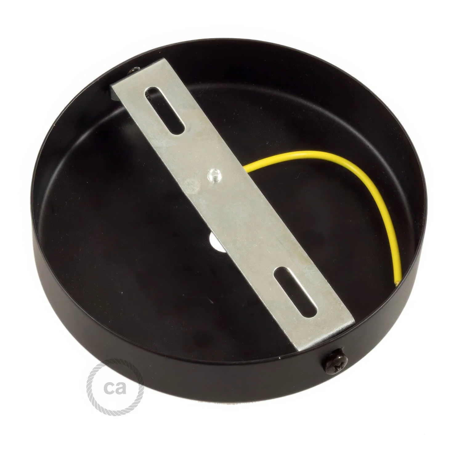 Cylindrical ceiling rose kit in metal - Black - Image 9
