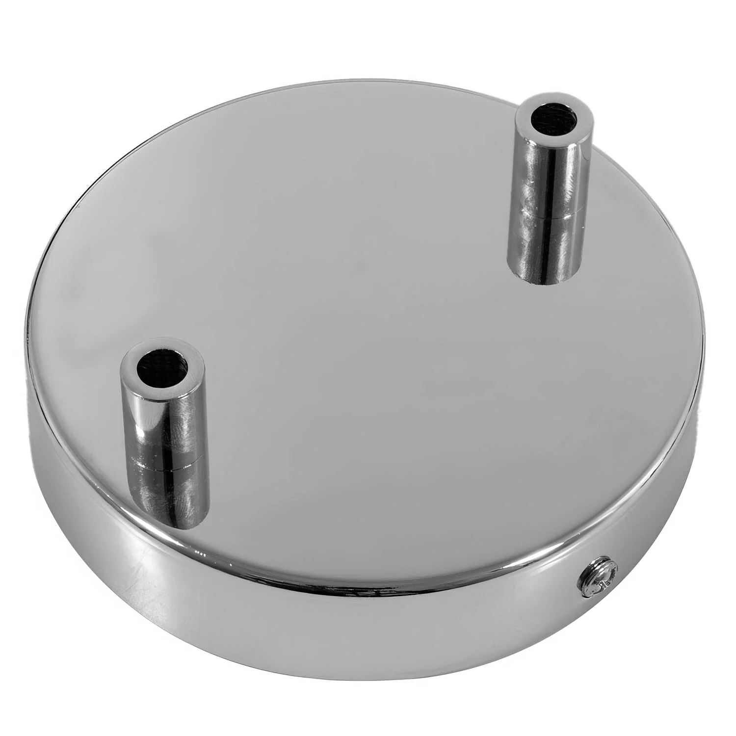 2-hole cylindrical metal ceiling rose kit - Chrome - Image 7